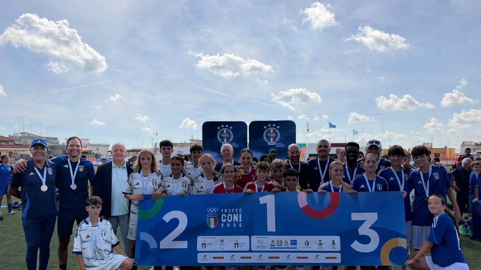 Trofeo CONI 2026, la Puglia tra le prime dieci nel calcio 3vs3