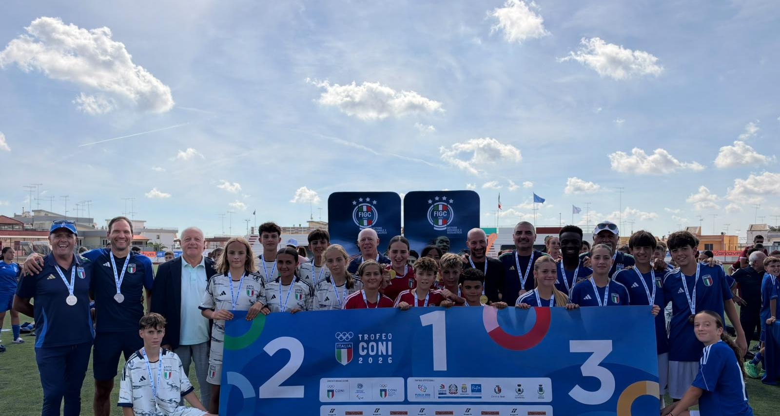 Trofeo CONI 2026, la Puglia tra le prime dieci nel calcio 3vs3