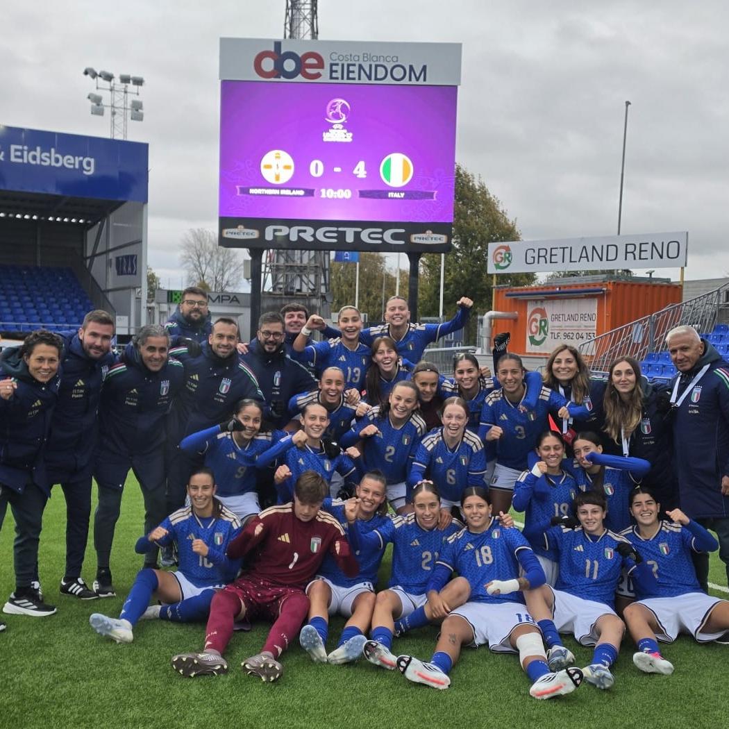 Missione compiuta: poker all’Irlanda del Nord, Azzurrine al Round 2 di qualificazione all’Europeo. Del Prete: “È la strada giusta”