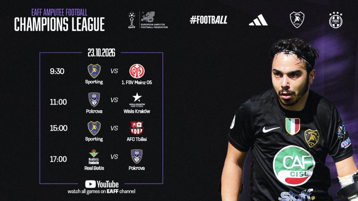 Manca pochissimo alla Finale di Champions di Calcio Amputati: appuntamento a Fano dal 23 al 25 ottobre