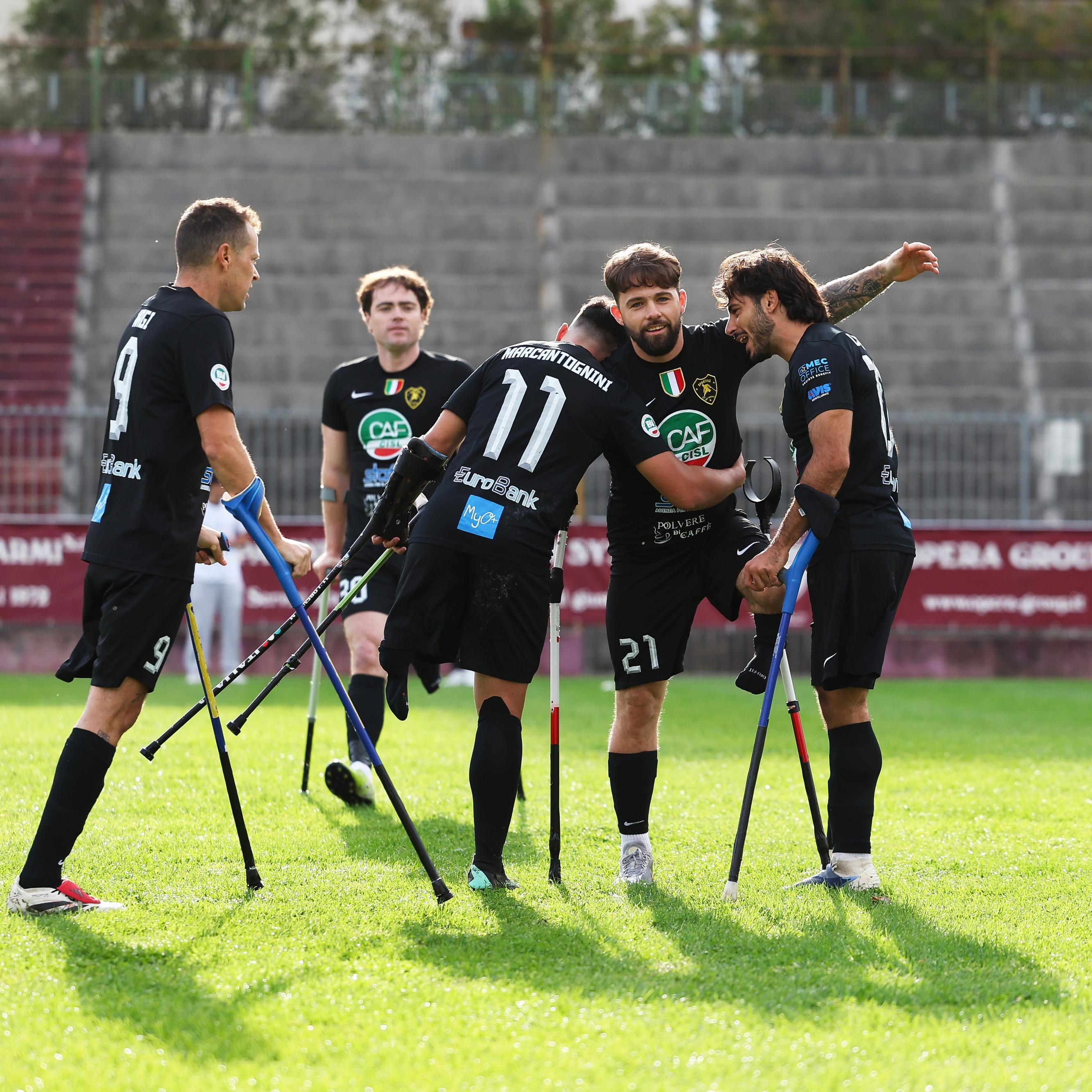 Iniziata a Fano la Champions League del Calcio Amputati: l'italiana Sporting stravince le prime 2 partite!
