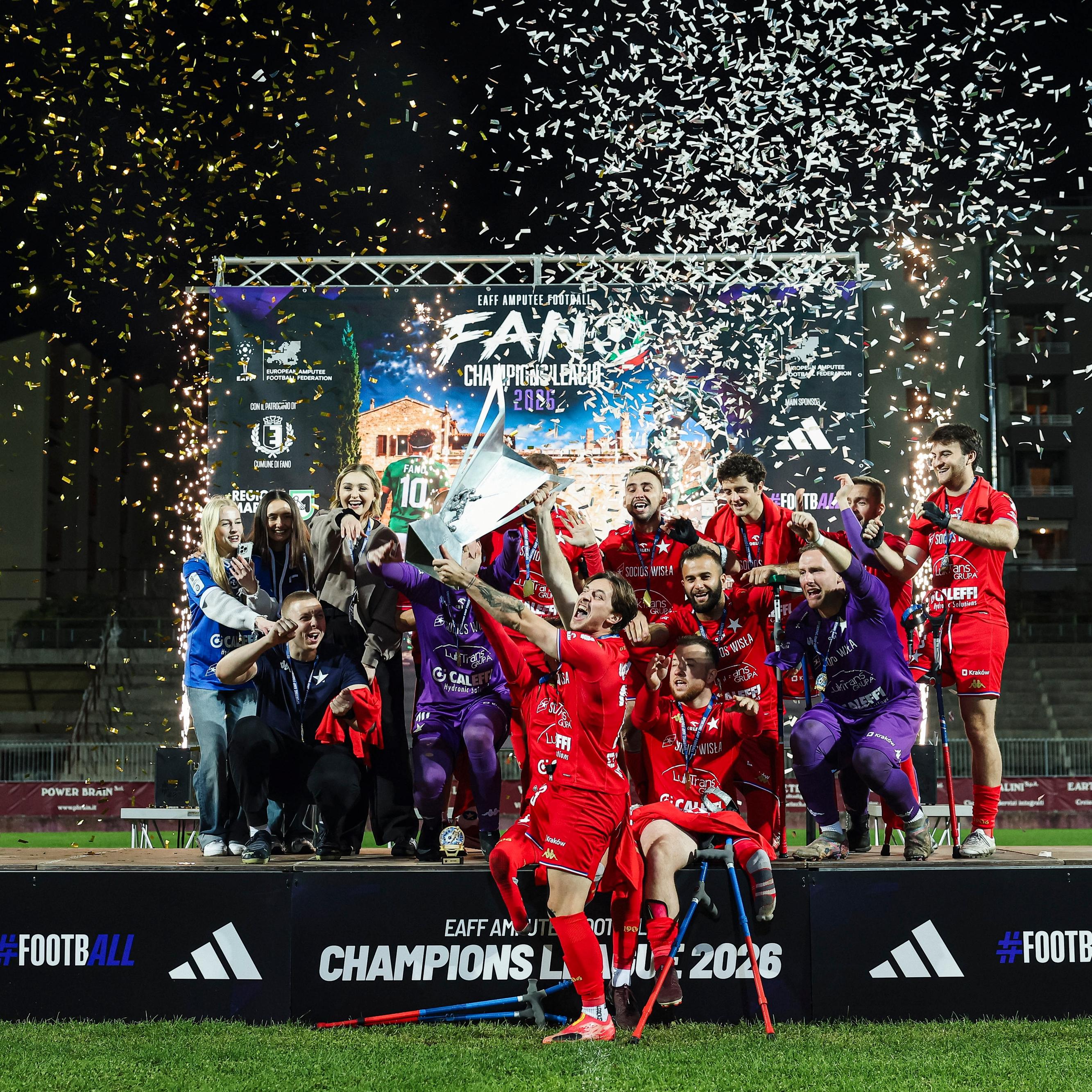 Lo Sporting Fano chiude con uno storico secondo posto la Champions League del Calcio Amputati