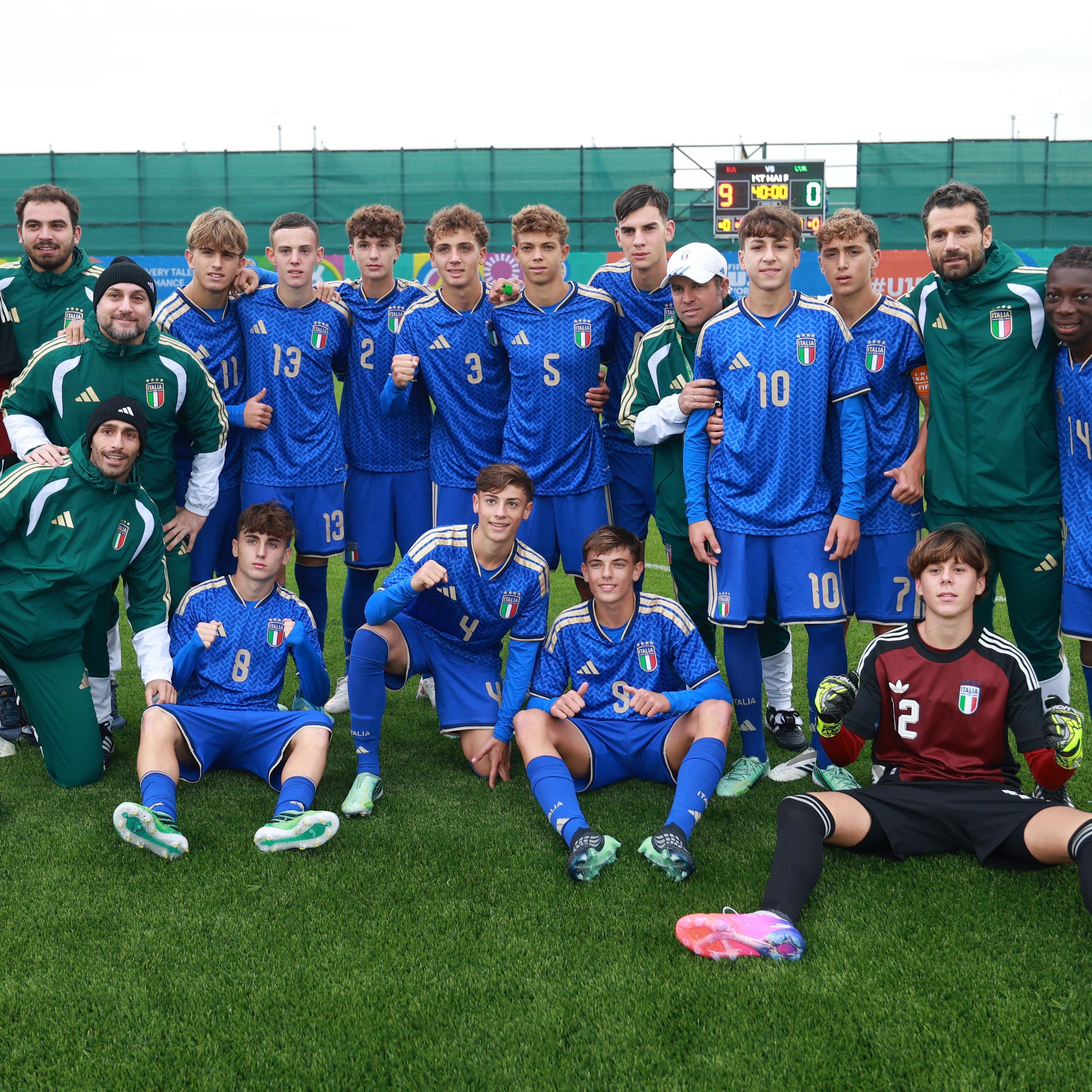Azzurrini storm to 9-0 win over Cook Islands. Battisti: “There was a clear gulf in quality on the pitch”